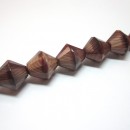 15x16mm mocca tiger eye faceted bicone